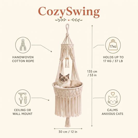 CozySwing™ Handwoven Cat Bed