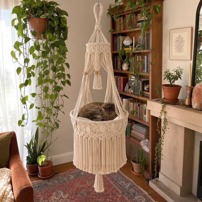 CozySwing™ Handwoven Cat Bed
